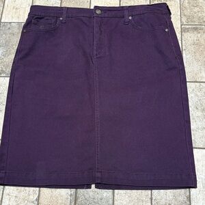Gloria Vanderbilt - Amanda Purple Skirt with Embellished Pockets